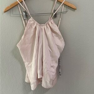 AQUA French Vanilla Double Strap Camisole Top, Size S, NWT